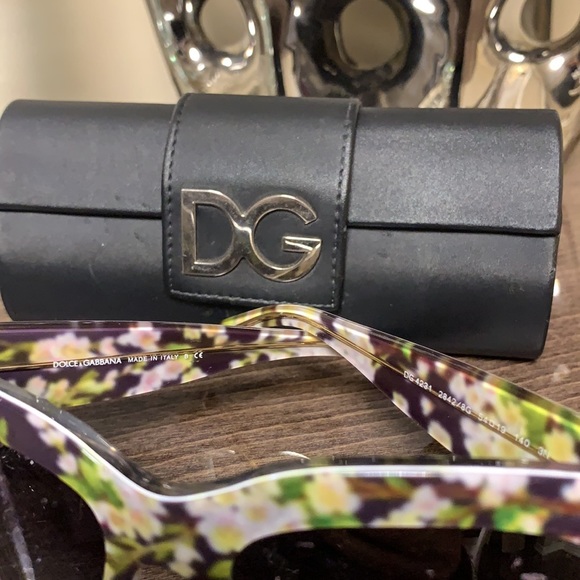 DOLCE & GABBANA 4231 2842/8G BLACK PEACH FLOWERS - Picture 16 of 16